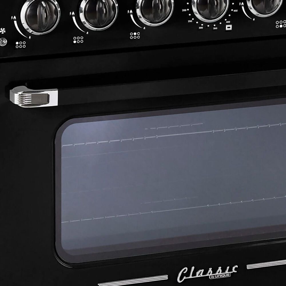 Unique Appliances Classic Retro 36" Pro Convection Gas Range in Midnight Black, , large