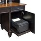 Wycliff Bay Hartford Credenza Desk with Hutch in Black and Natural Wood, , large