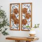 Maple and Jade 32" x 14" Flowers Wall Decor in Natural Brown (Set of 2), , large