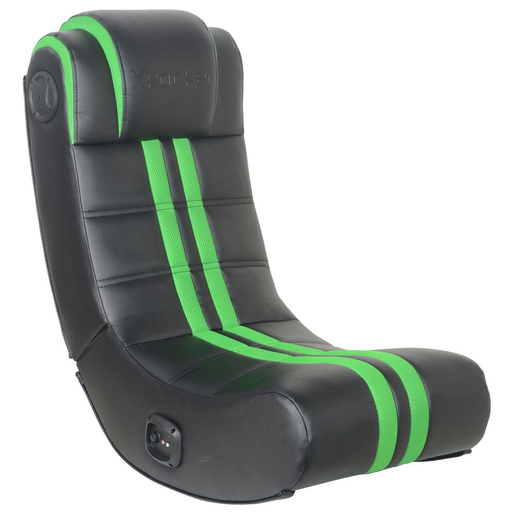 X-Rocker SE+ 2.0 Bluetooth Foldable Rocking Video Gaming Chair with 2 Speakers/Green/Black, , large