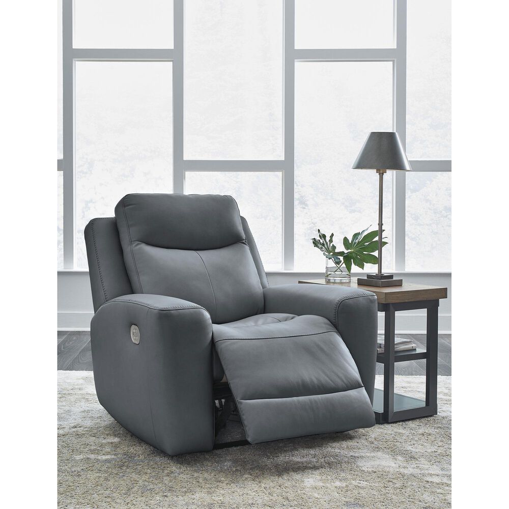 Ashley Mindanao Power Recliner in Steel, , large