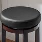 Linon Home Decor Maya Swivel Bar Stool with Black Cushion in Rich Brown, , large