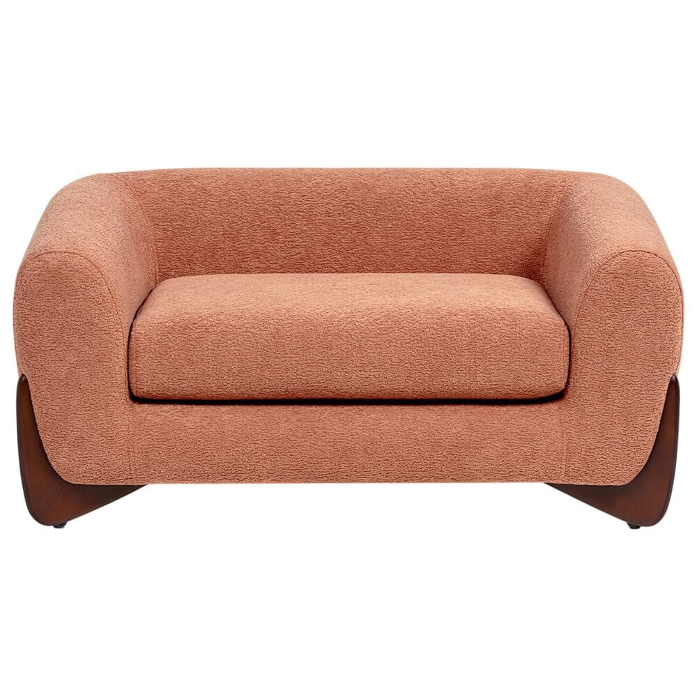 Jennifer Taylor Home Louie Alpine 36.5" Medium Sherpa Dog Sofa Bed in Spice Orange, , large