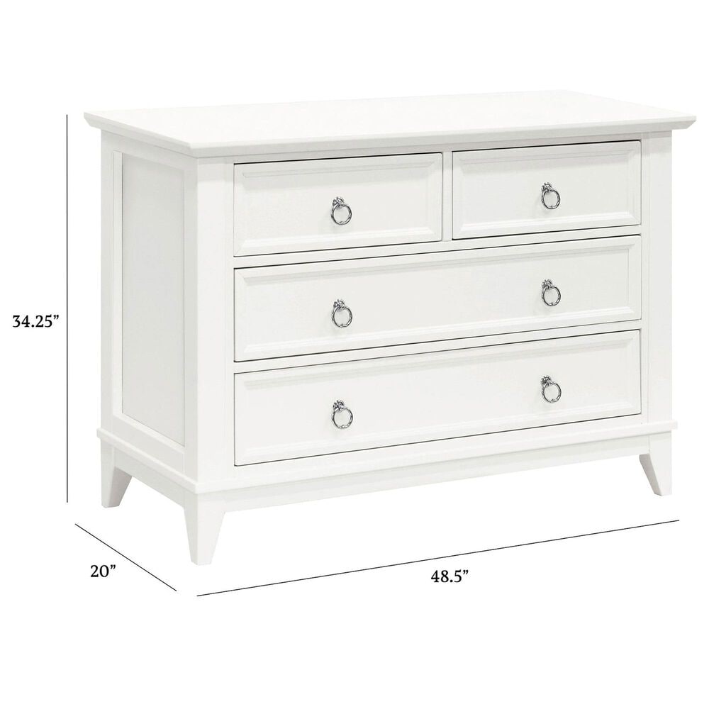 New Haus Emma Regency 4-Drawer Dresser in Warm White, , large
