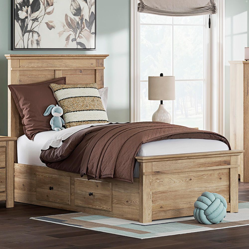 Ashley Makidern Twin Storage Bed with Four Drawers in Tan, , large