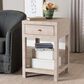 Baxton Studio Dansby 1-Drawer End Table in Beige, , large
