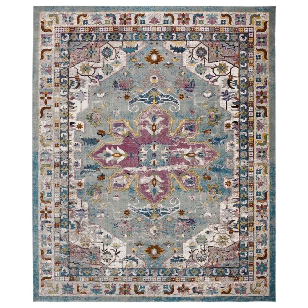 Safavieh Aria 8" x 10" Green and Creme Area Rug, , large