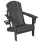 Hearth and Haven Patio Folding Adirondack Chair with Dual Cup Holder in Gray, , large
