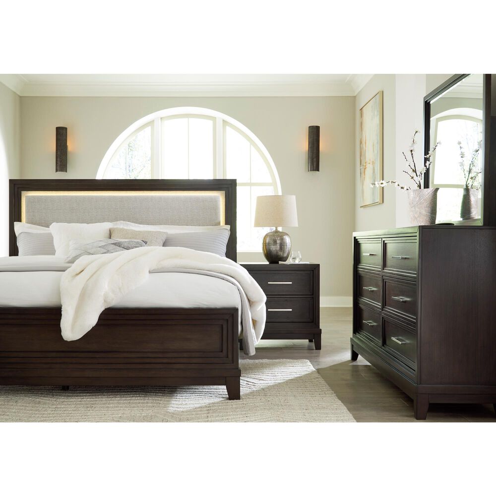 Ashley Neymorton 4-Piece Queen Bedroom Set in Dark Grayish Brown, , large