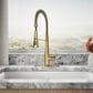 Kohler Simplice Semi-Professional Kitchen Sink Faucet in Vibrant Brushed Moderne Brass, , large