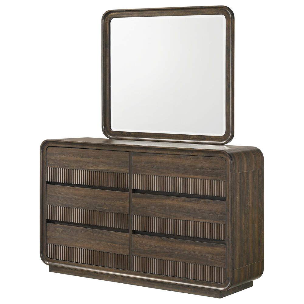 Crown Mark Kinkaid 4 Piece King Bedroom Set in Brown, , large