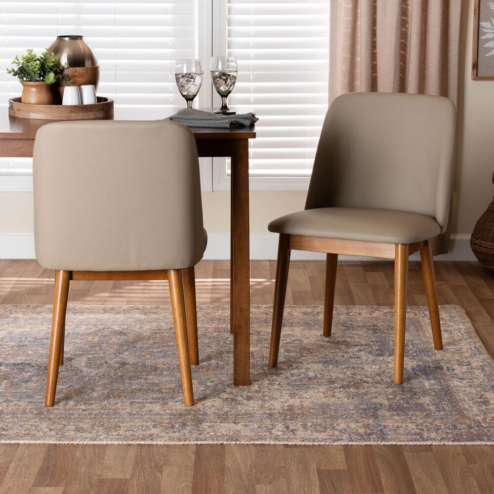 Baxton Studio Lavin Side Chair in Walnut Light Brown (Set of 2), , large