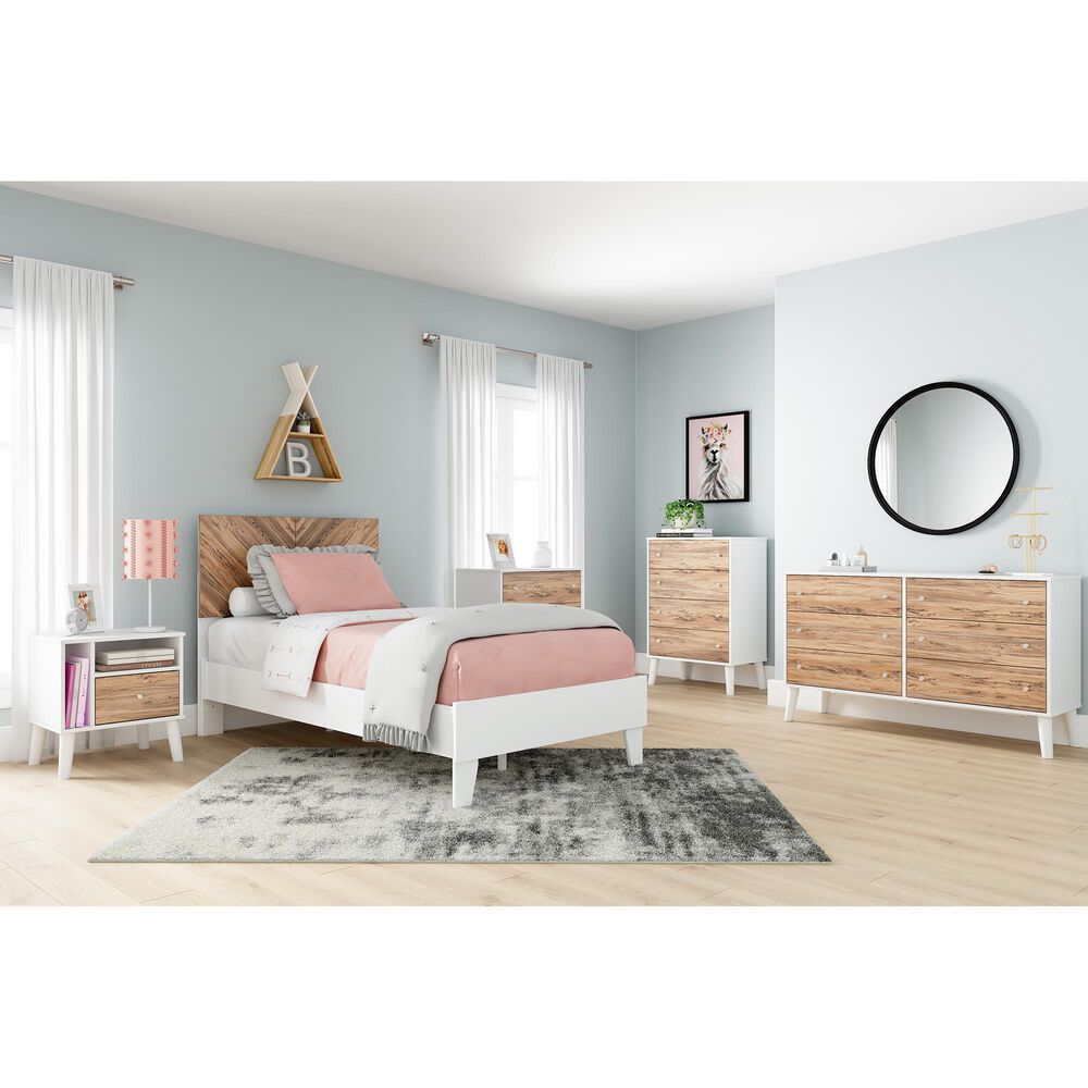 Ashley Piperton Twin Platform Bed in Matte White, , large