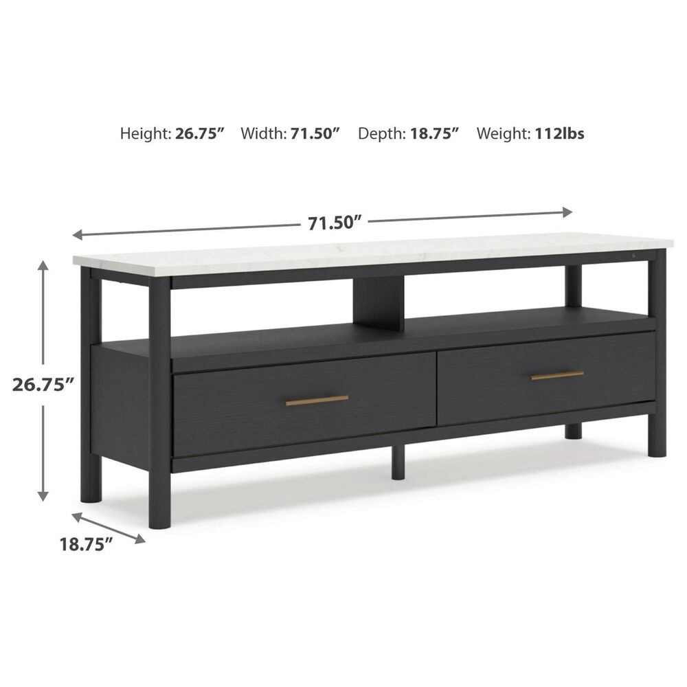 Ashley Cadmori 71" Extra Large TV Stand in Black and White, , large