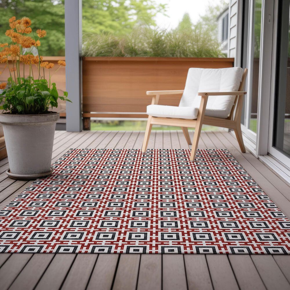 Dalyn Rug Company Marlo 5&#39; x 7&#39;6&quot; Red Indoor/Outdoor Area Rug, , large