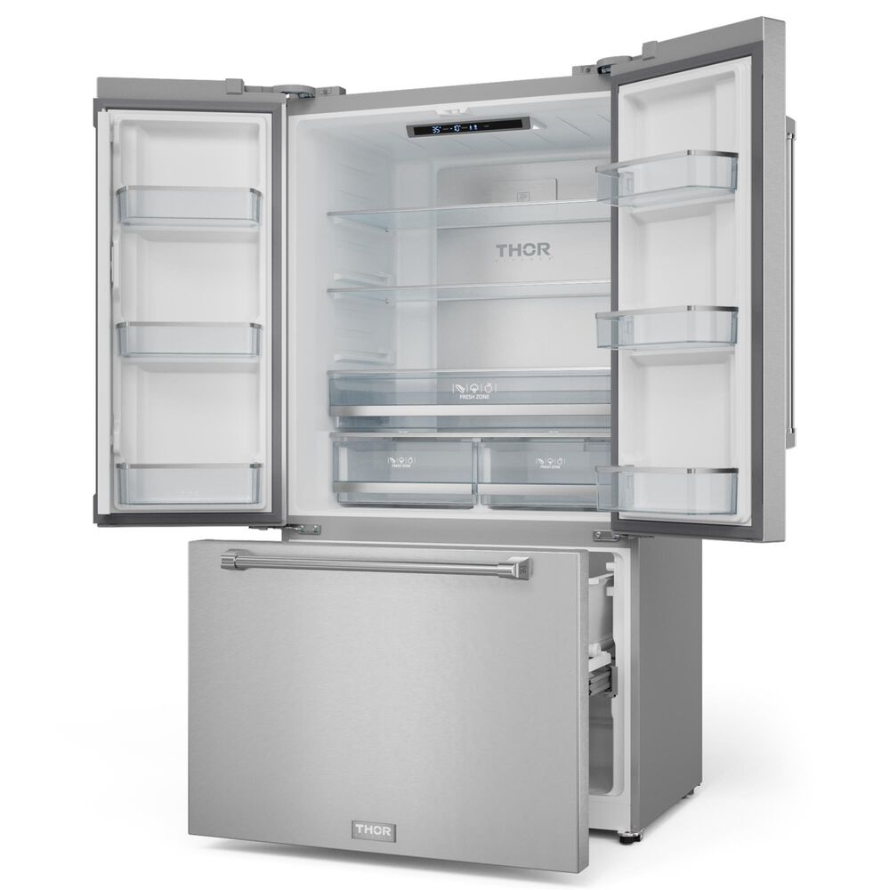 Thor Kitchen Gordon Ramsay 20.3 Cu. Ft. 3-Door French Door Refrigerator in Stainless Steel, , large