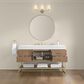 37B Mauri 60" Single Bathroom Vanity with Metal Base in Walnut Drift with High-Profile 4" White Composite Stone Top, , large