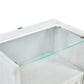 Sasha Lee 1-Drawer Wood and Glass Nightstand with LED Lighting in Brushed White, , large