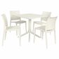Regency Global Sourcing Niche Terrace 5-Piece Square Dining Set in White Down, , large