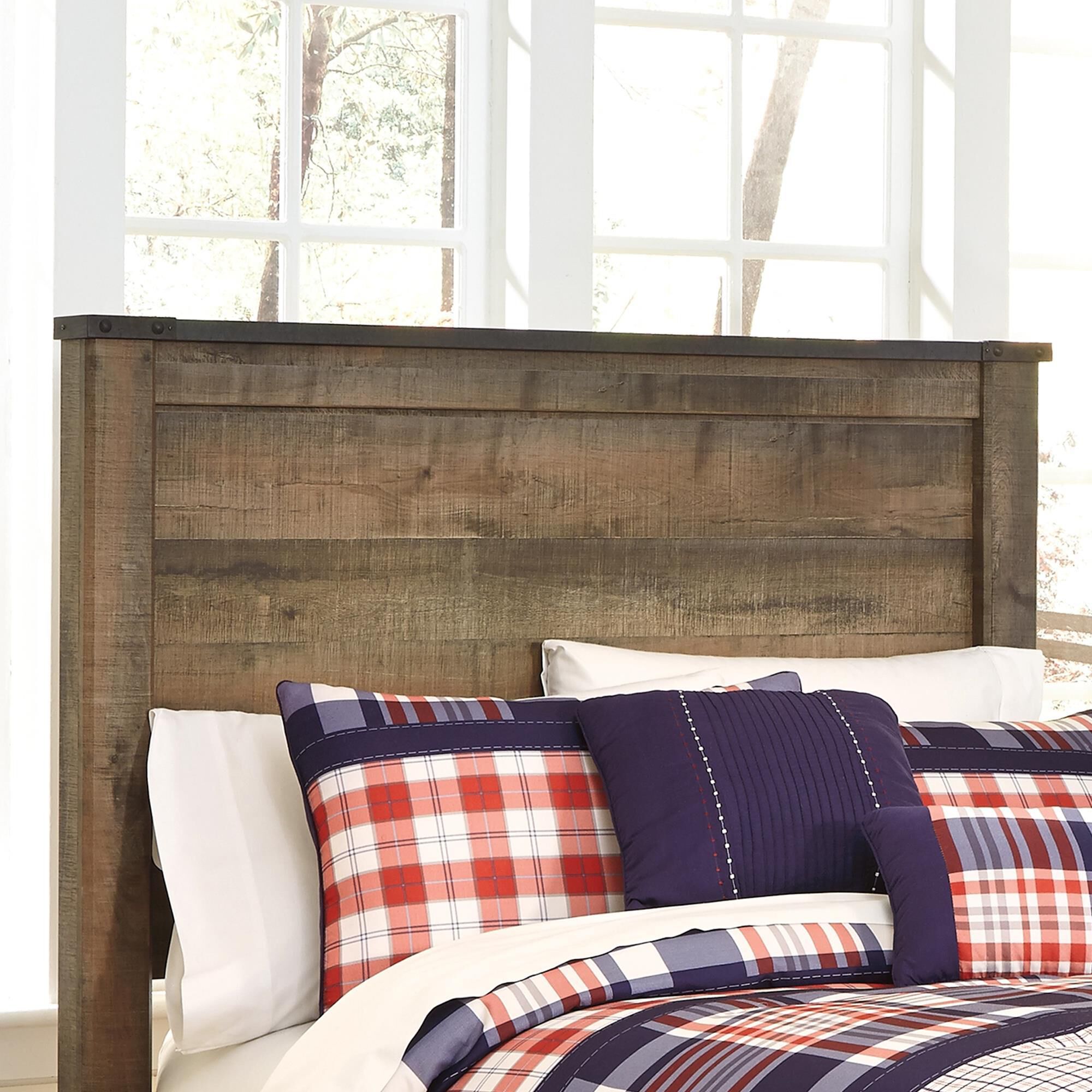 Ashley furniture trinell wood panel bedroom on sale set in brown
