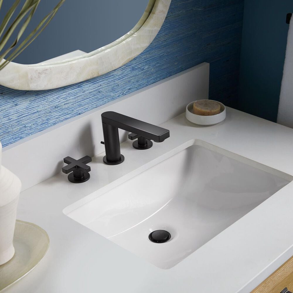 Kohler Charlemont 60&quot; Double Bathroom Vanity in Light Oak with 3 cm White Quartz Top and Rectangular Sinks, , large