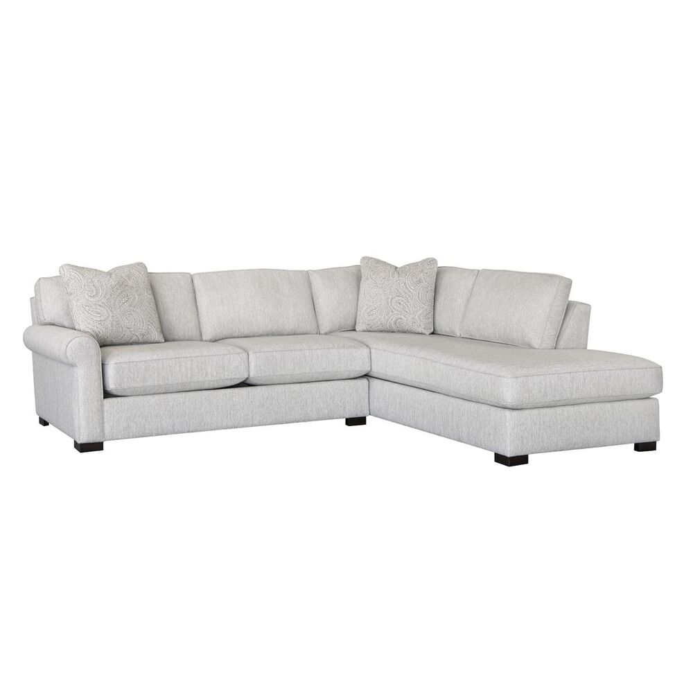 Fulton Home East Hampton 2-Piece Right Facing Sectional with Chaise in Linen, , large