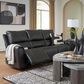 Ashley Glossmore Manual Reclining Sofa in Black, , large