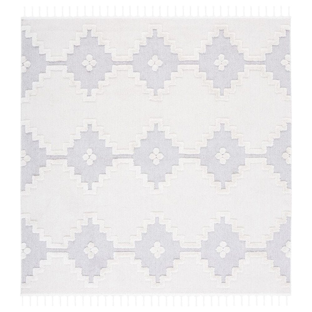 Safavieh Marrakesh MRK532B 6"7" Square Ivory and Grey Area Rug, , large