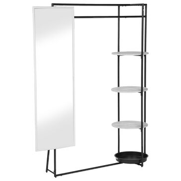 Furniture of America Holden Coat Stand in Black/White, , large