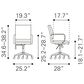 Zuo Modern Partner Office Chair in White and Chrome, , large