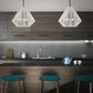 Golden Lighting Valentina 4-Light Pendant in Matte Black with White Shade, , large