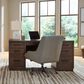 Riva Ridge Harman Executive Desk in Spiced Rum, , large
