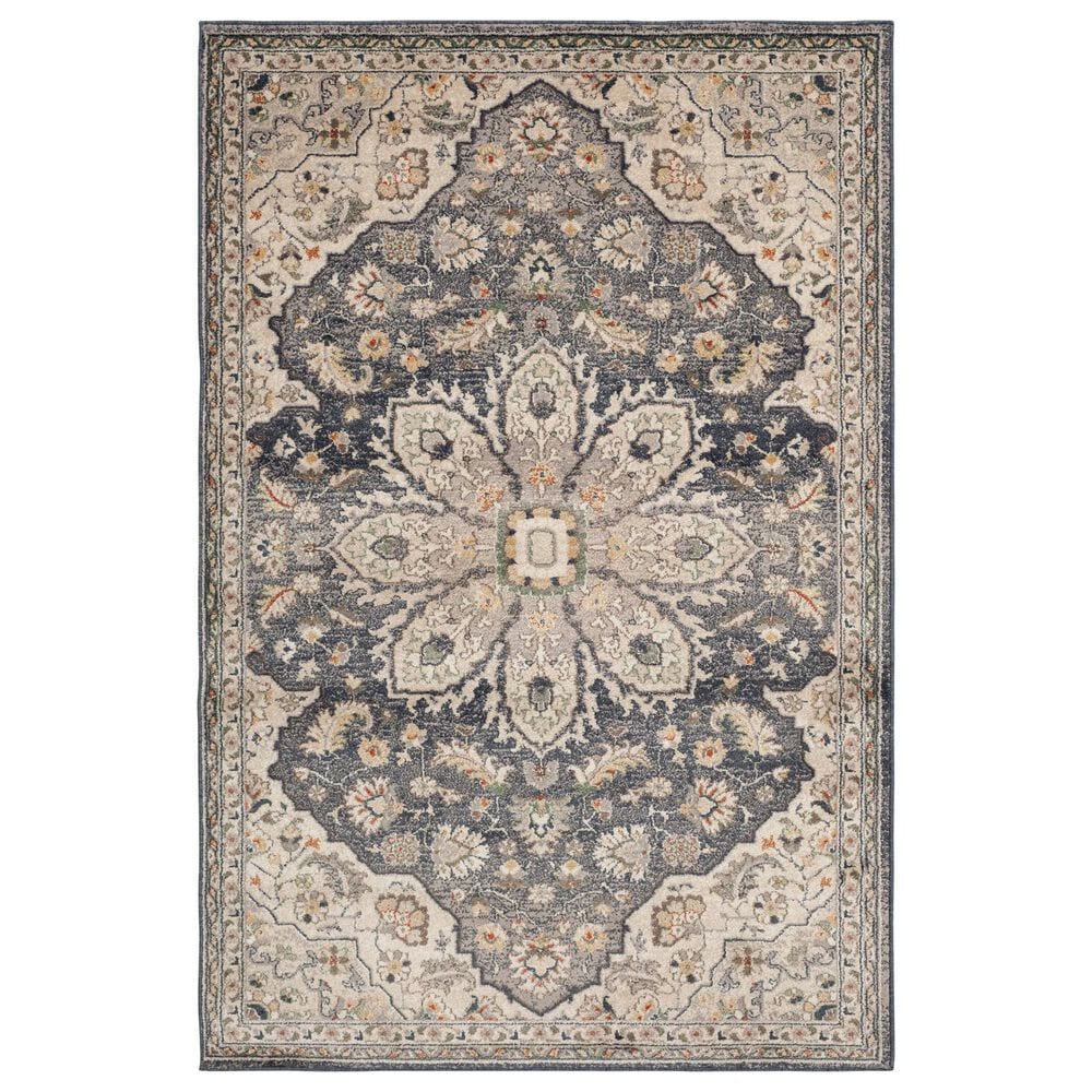 Central Oriental Minerva Corelia 5" x 7"3" Vintage Blue and Storm Area Rug, , large