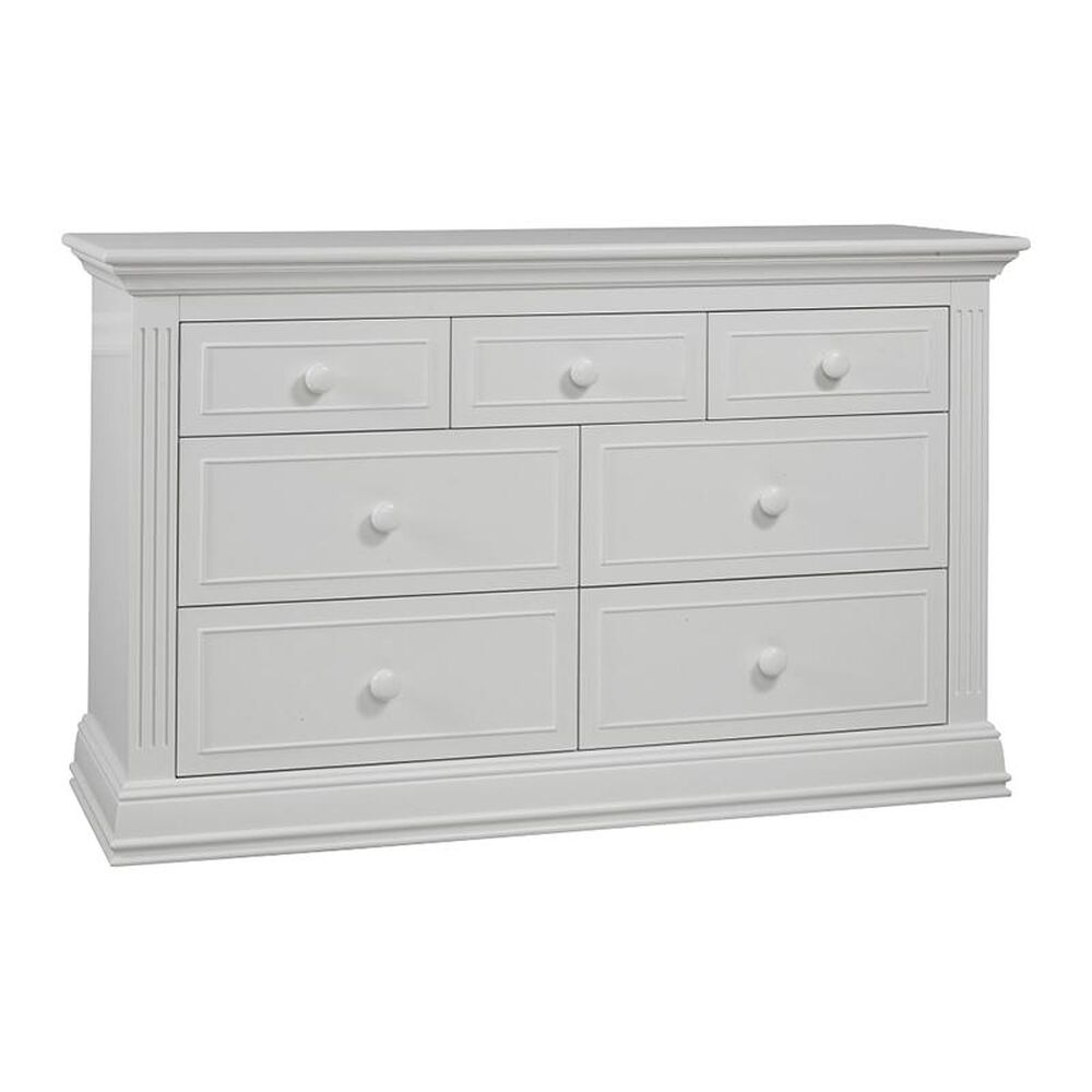 Little Dreamer Providence 7 Drawer Double Dresser in White, , large