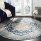 Safavieh Aria 6"6" Round Blue and Beige Area Rug, , large