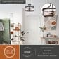 Vaxcel Holbrook 3-Light Semi Flush Mount in Matte Black and Satin Brass, , large