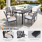 Hearth and Haven Patio Dining Chair with Branch-Like Backrest in Bourbon Brown (Set of 2), , large