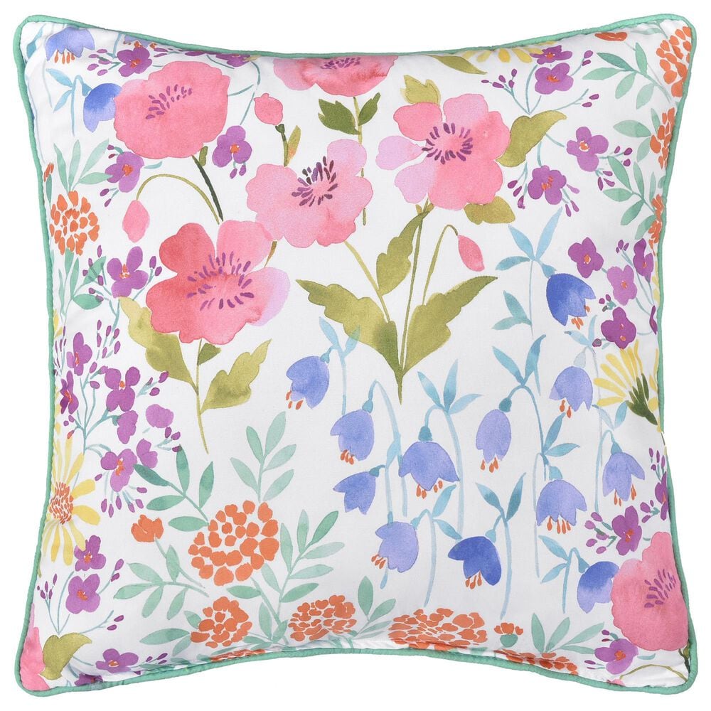 J. Queen New York Jules 18" Square Throw Pillow in Turquoise, , large