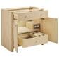 James Martin Vanities Gracyn 36" Single Bathroom Vanity in Coastal Driftwood with 3 cm White Zeus Quartz Top and Rectangular Sink, , large