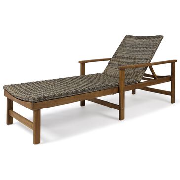 Noble House Hampton Patio Chaise Lounge in Natural and Gray, , large