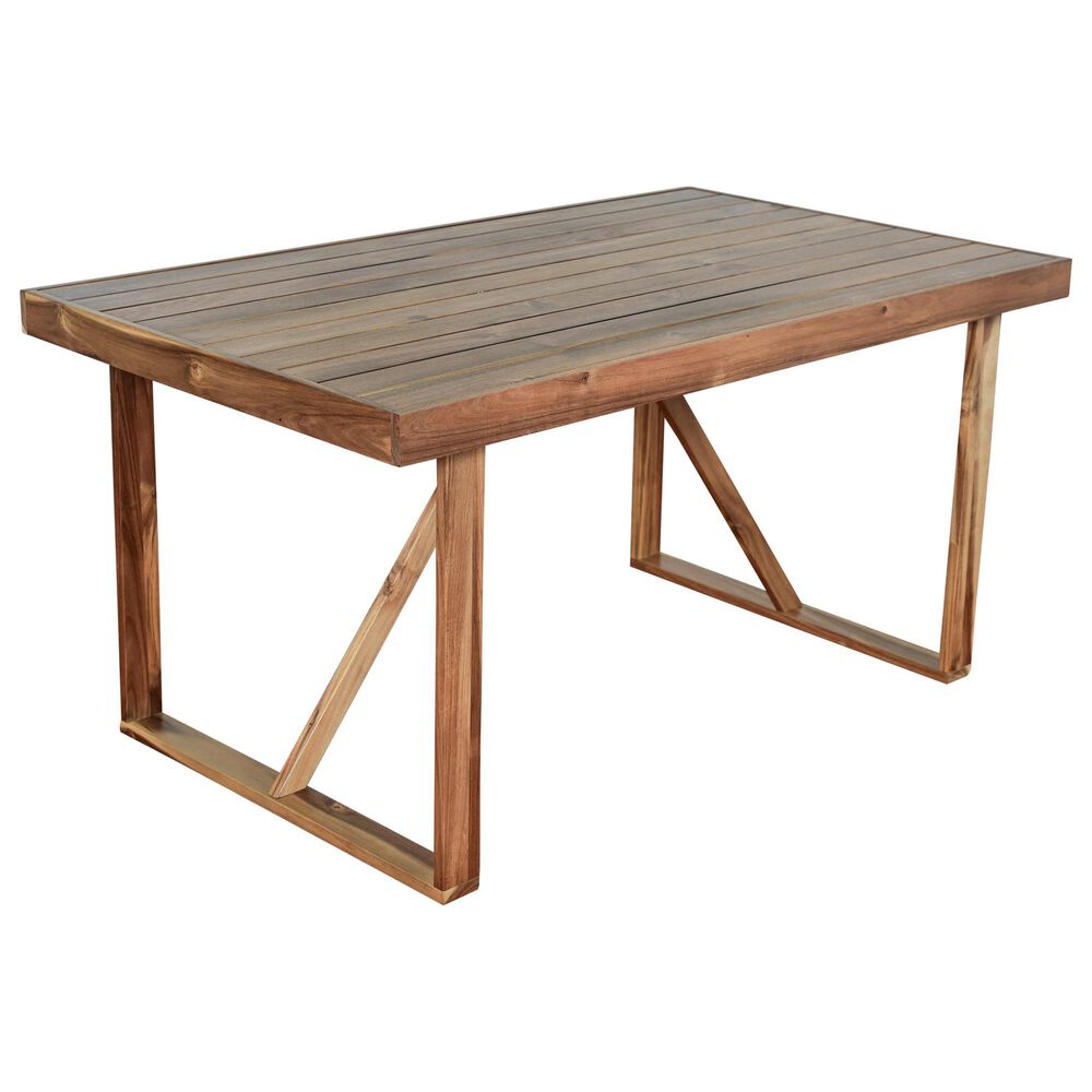 Hearth and Haven 6-Piece Patio Dining Set with Table, Bench and Chairs in Natural, , large