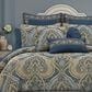 Royal Court Messina 3-Piece King/California King Comforter Set in Navy and Gold, , large