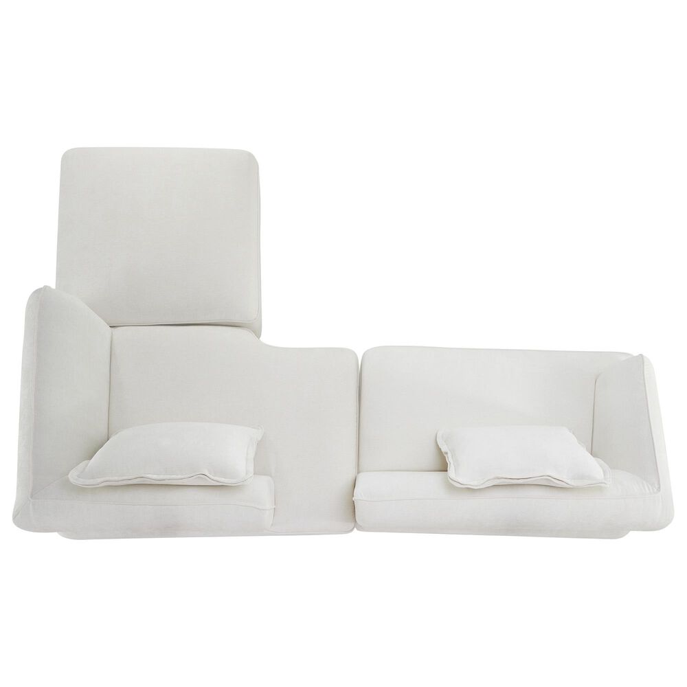 Hearth and Haven 2-Piece Right Facing L-Shaped Sectional Sofa with Pillow Back Cushions in White, , large