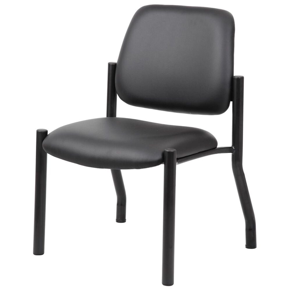 Regal Co. Boss Armless Guest Chair in Black, , large