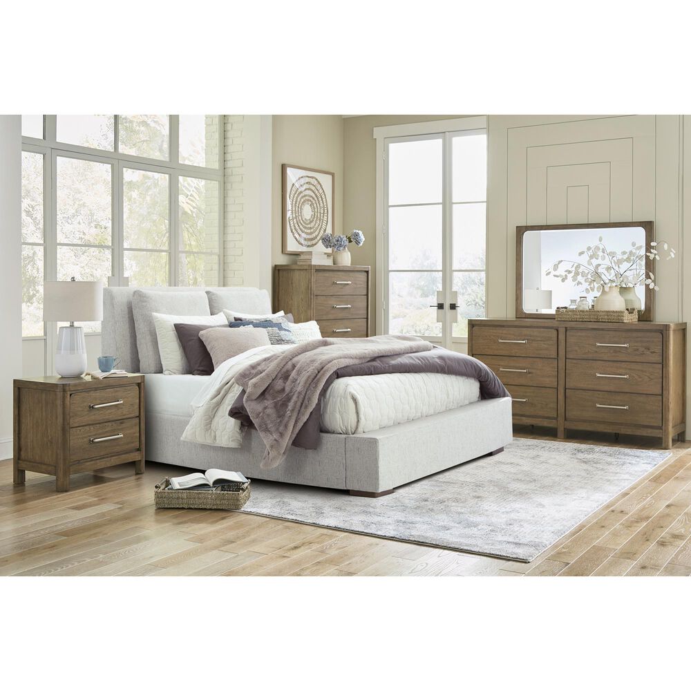 Millenium Dresser and Mirror in Light Brown, , large