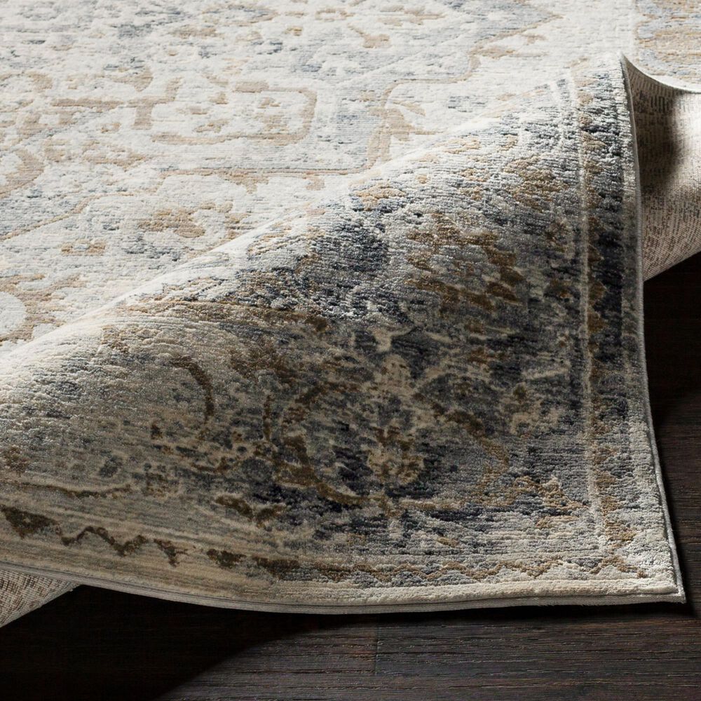 Surya Liverpool Black, Gray, Light Slate, White, Ivory, Brown and Olive 2&#39;7&quot; x 10&#39;2&quot; Runner, , large