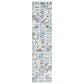 Safavieh Carousel 2" x 8" Grey and Light Blue Kids Runner, , large