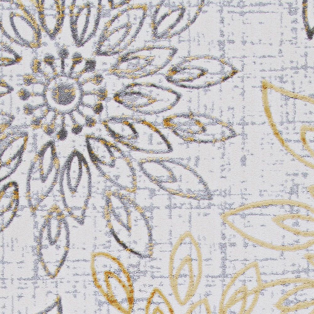 Couristan Calinda Summer Bliss 2&#39; x 3&#39; Gold, Silver and Ivory Area Rug, , large