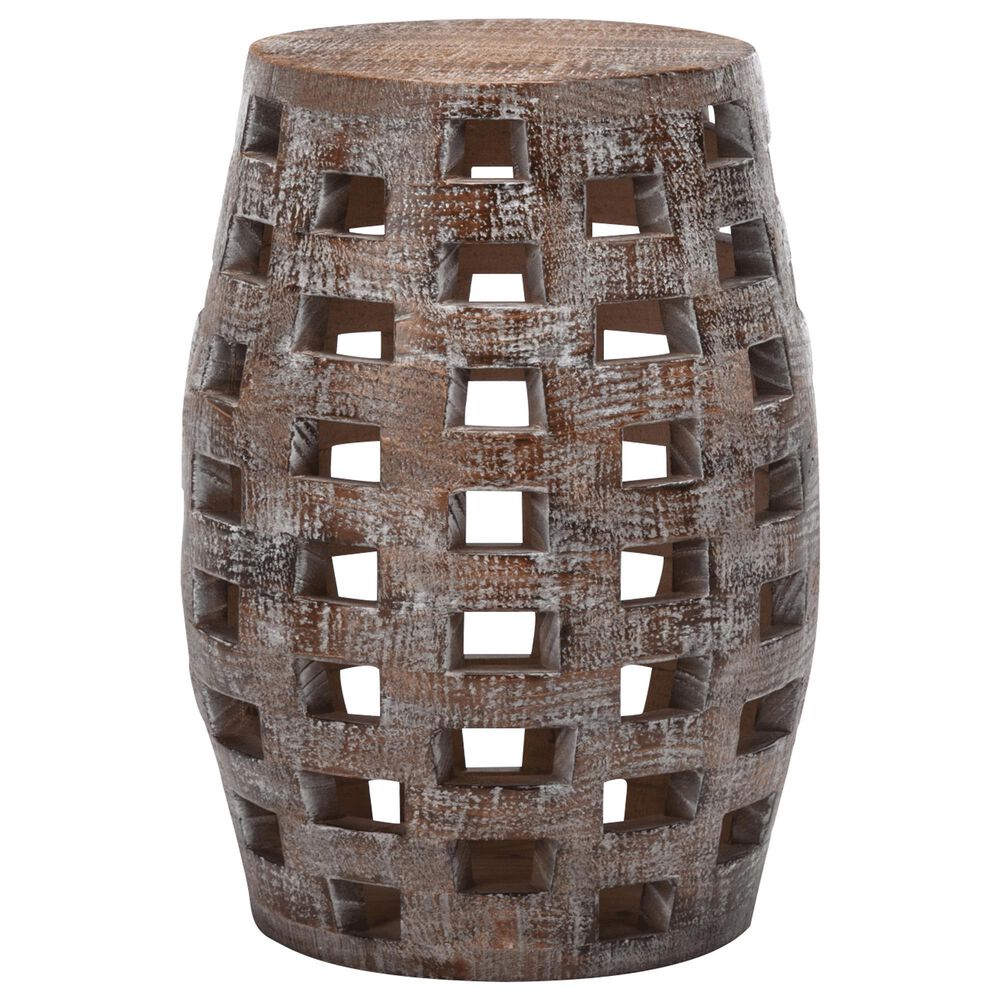 Boraam Industries Hampton 18" Side Table in Weathered Walnut, , large