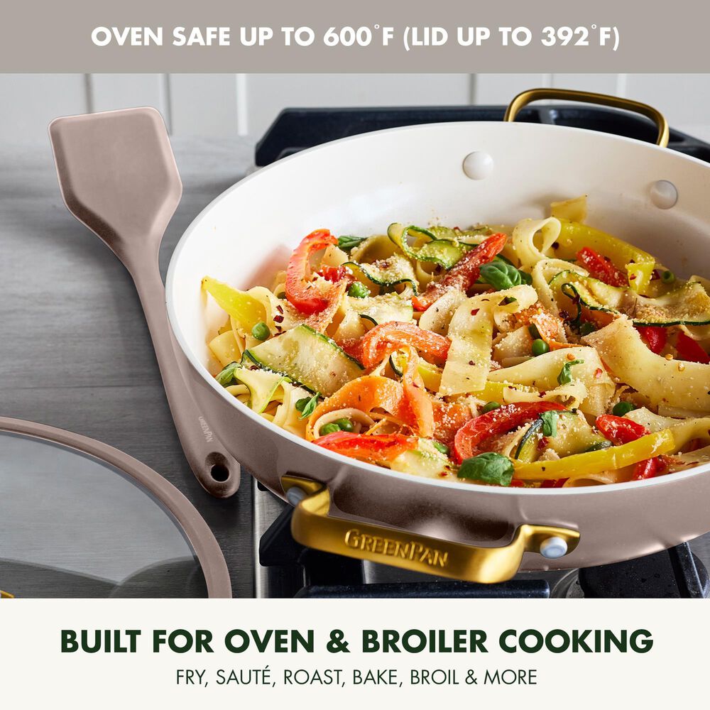 Green Pan Reserve Pro 11" Ceramic Nonstick Everyday Pan with Lid in Latte, , large